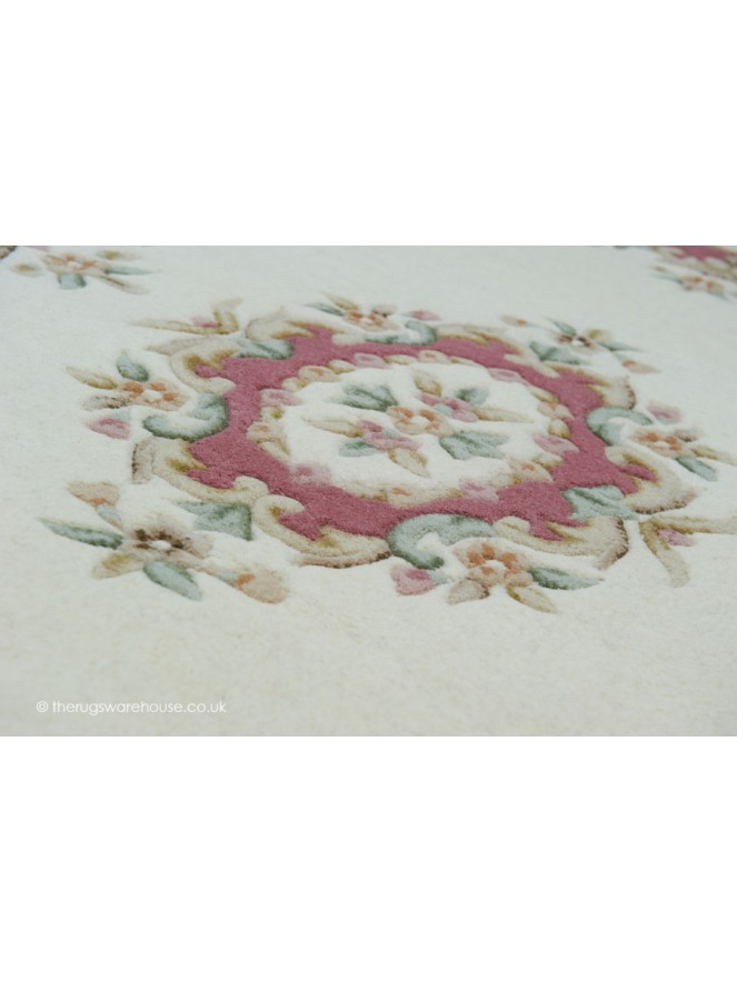 Royal Ivory Rose Rug - 5