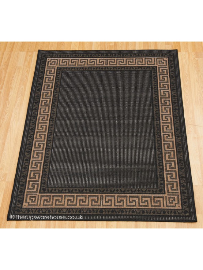 Greek Key Black Rug - 2