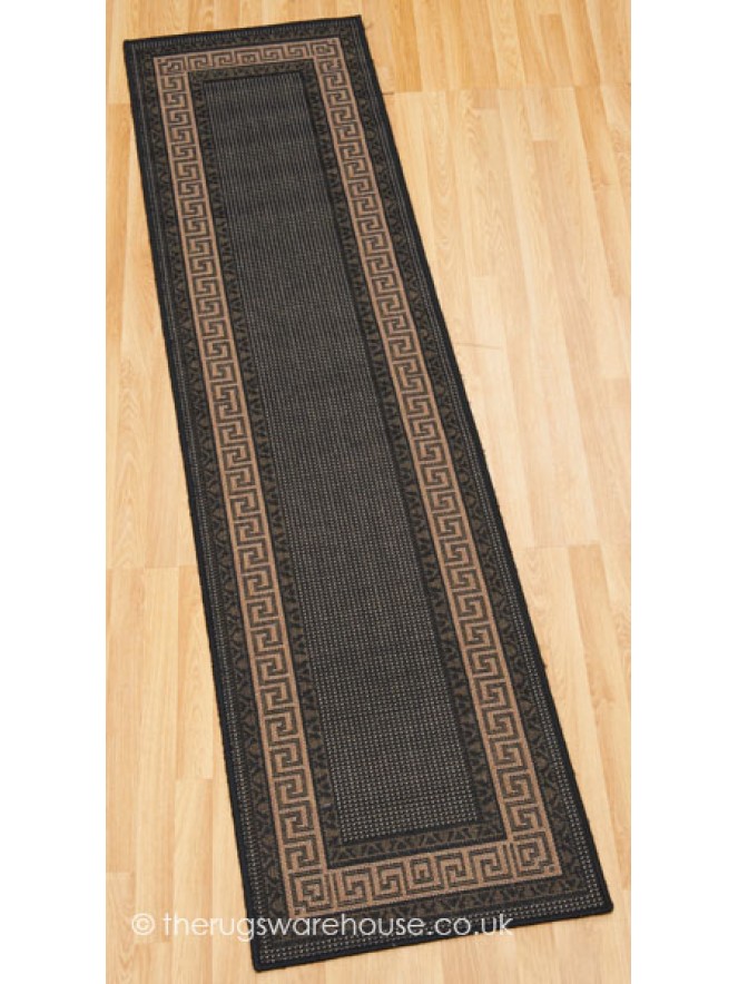 Greek Key Black Runner - 2