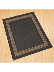 Greek Key Black Rug - Thumbnail - 3