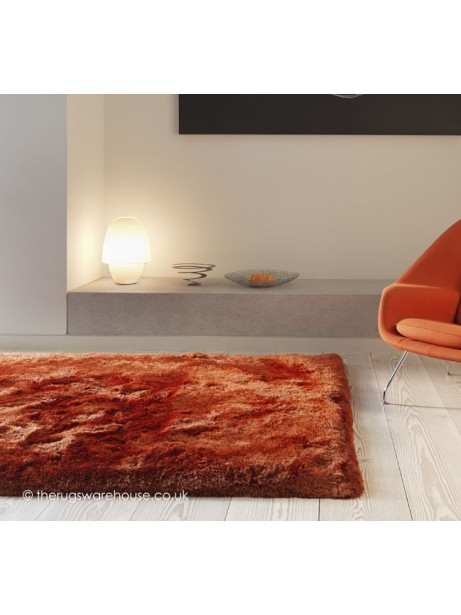 Buy Plush Shaggy Rust Rug | Free UK Delivery | The Rugs Warehouse