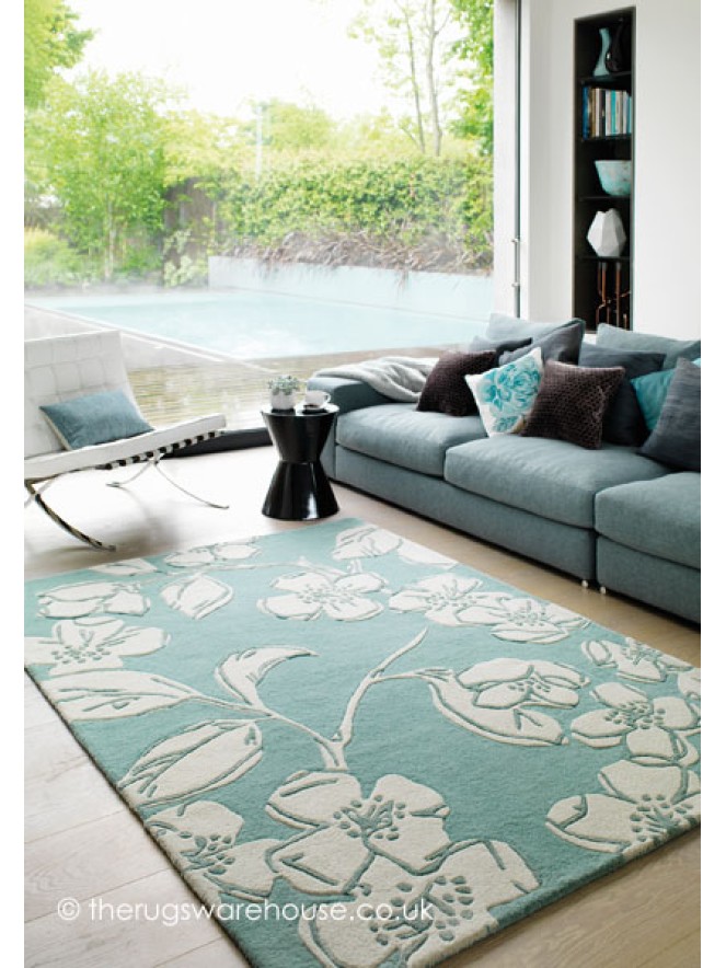 Devore Blue Rug - 2