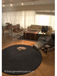 Eden Dark Grey Circle Rug - Thumbnail - 2