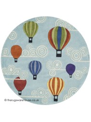 Hot Air Balloons Circle Rug - Thumbnail - 2