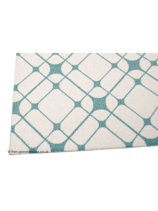 Linear Turquoise Rug - 3