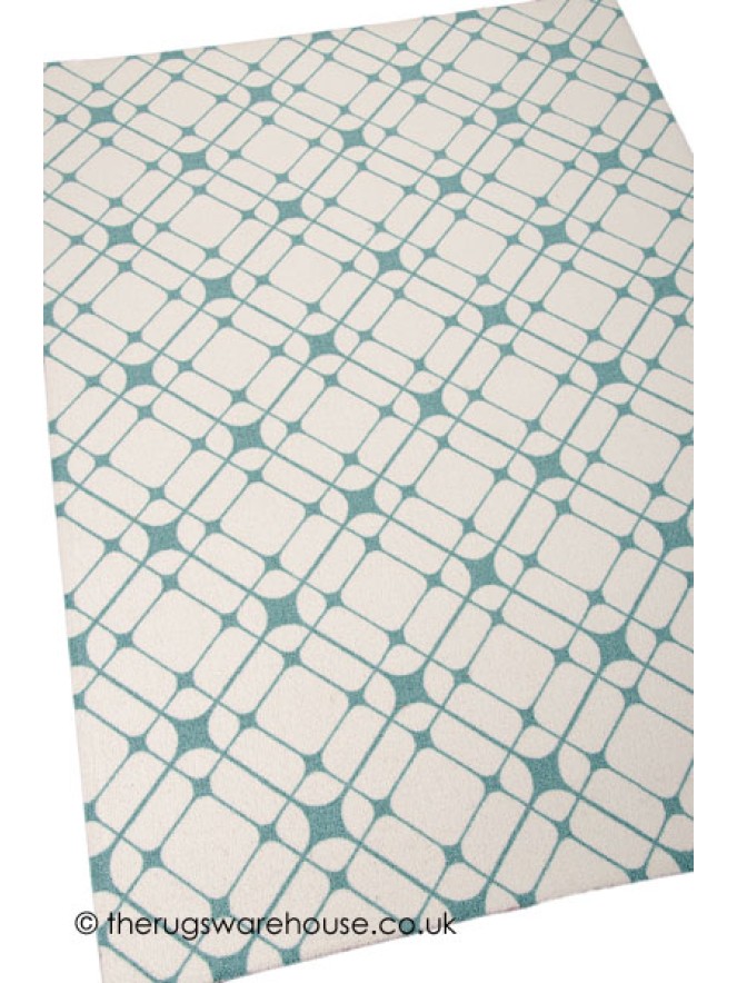 Linear Turquoise Rug - 5