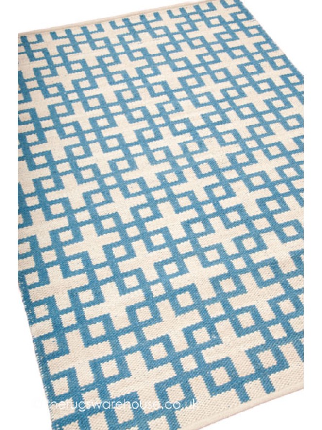 Indigo Maze Rug - 5