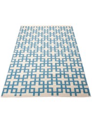 Indigo Maze Rug - Thumbnail - 6