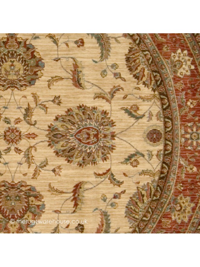 Patina Ivory Terra Circle Rug - 3