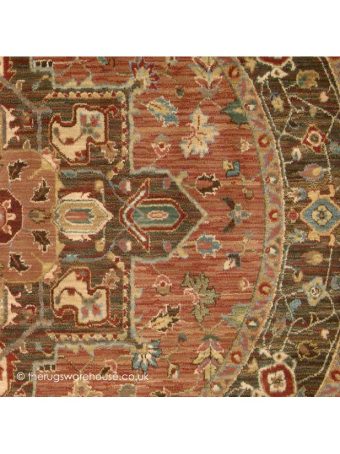 Shivaz Rust Circle Rug - 3