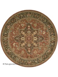 Shivaz Rust Circle Rug - Thumbnail - 4