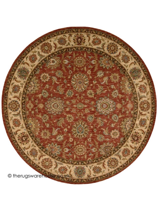 Tigris Rust Circle Rug - 4