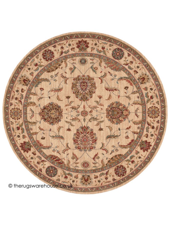 Patina Beige Circle Rug - 4