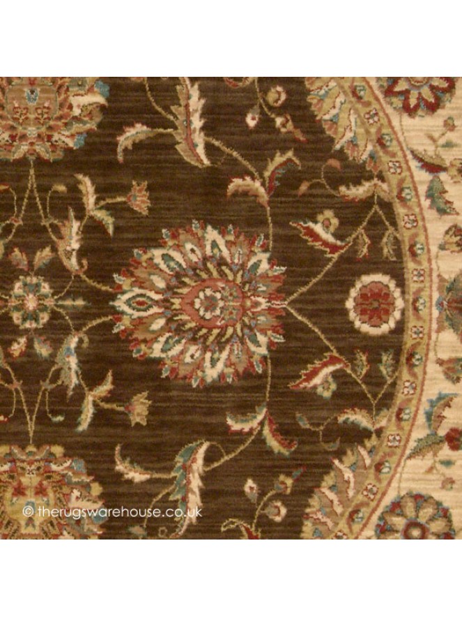 Patina Brown Circle Rug - 3