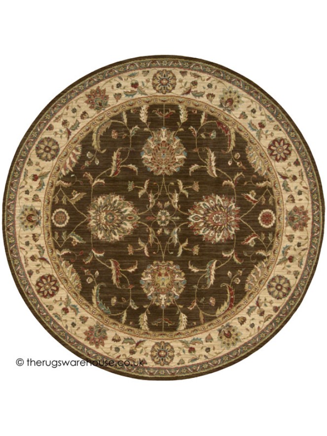 Patina Brown Circle Rug - 4