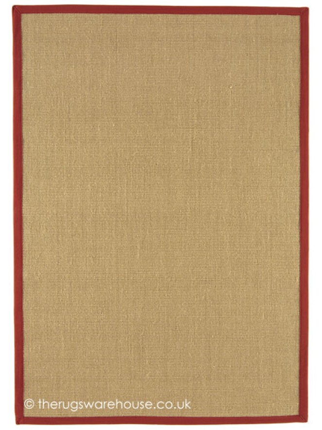 Sisal Linen Red Rug - 7