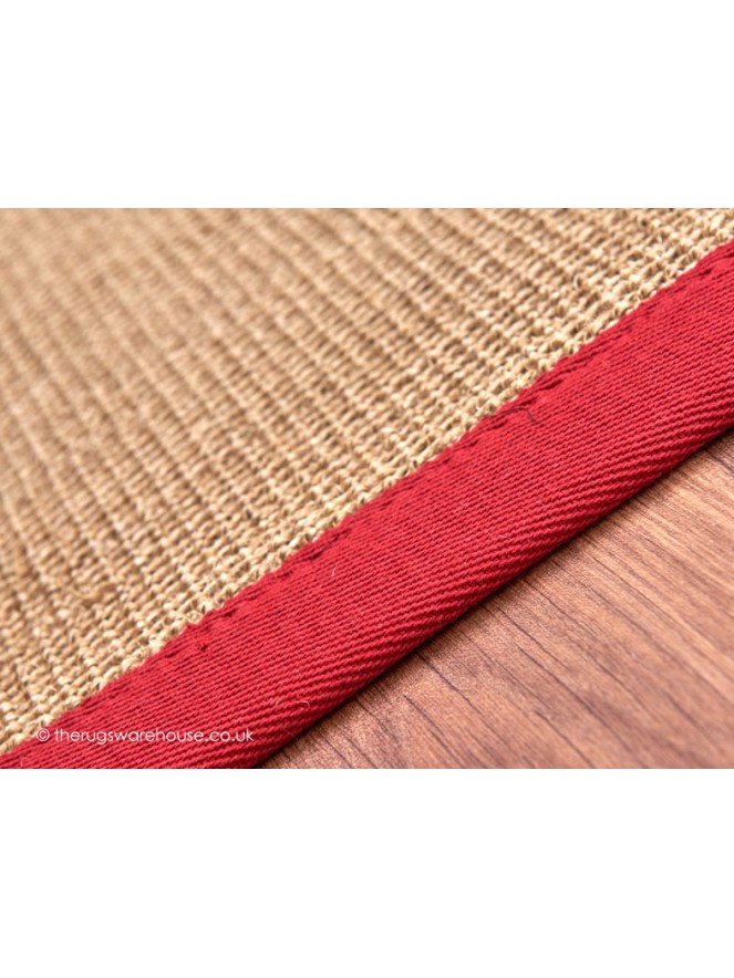 Sisal Linen Red Runner - 4