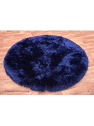 Plush Blue Circle Rug - Thumbnail - 2