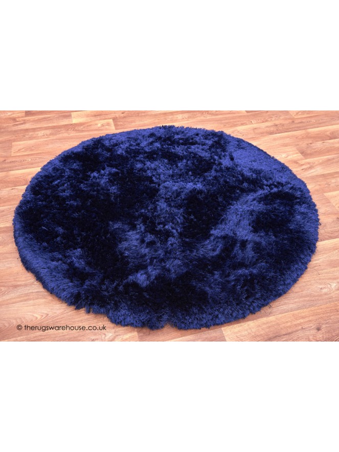 Plush Blue Circle Rug - 2