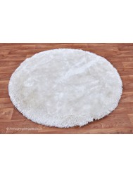 Plush White Circle Rug - Thumbnail - 2