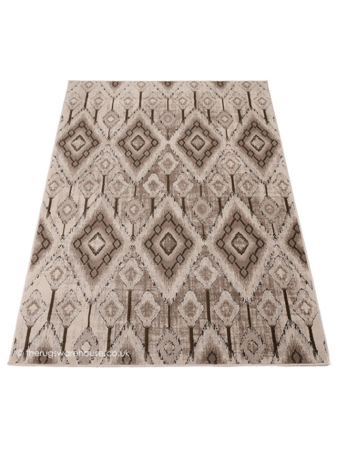 Rhombus Beige Rug - 5