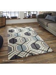 Aimo Grey Blue Rug - Thumbnail - 2