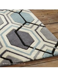 Aimo Grey Blue Rug - Thumbnail - 4