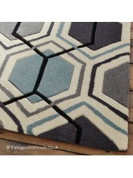 Aimo Grey Blue Rug - Thumbnail - 3