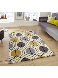 Aimo Grey Yellow Rug - Thumbnail - 2