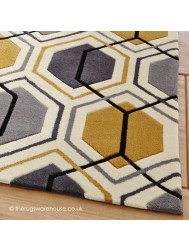 Aimo Grey Yellow Rug - Thumbnail - 3