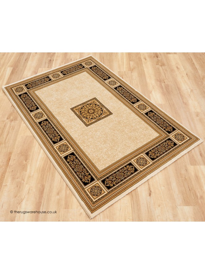 Piero Ivory Black Rug - 3