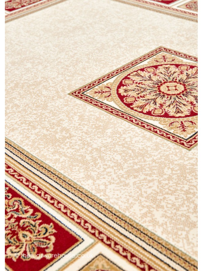 Piero Ivory Red Rug - 6