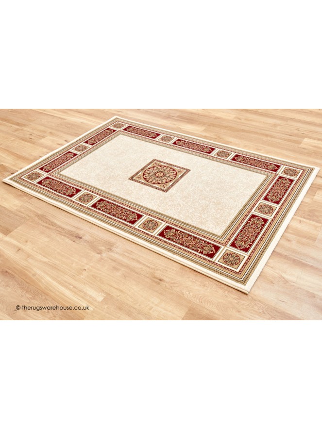 Piero Ivory Red Rug - 7