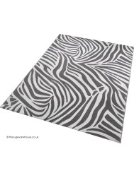 Jungle Zebra Grey Rug - Thumbnail - 3