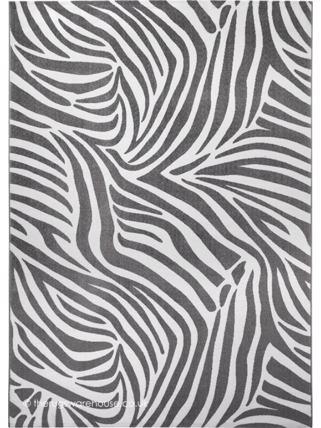 Jungle Zebra Grey Rug - 4