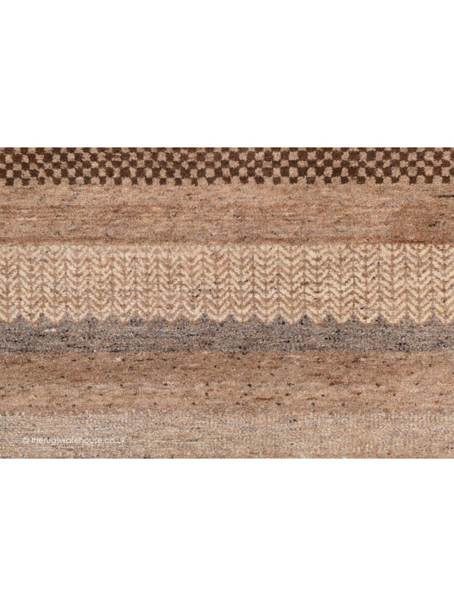 Ocean Stripes Brown Sand Rug - 4