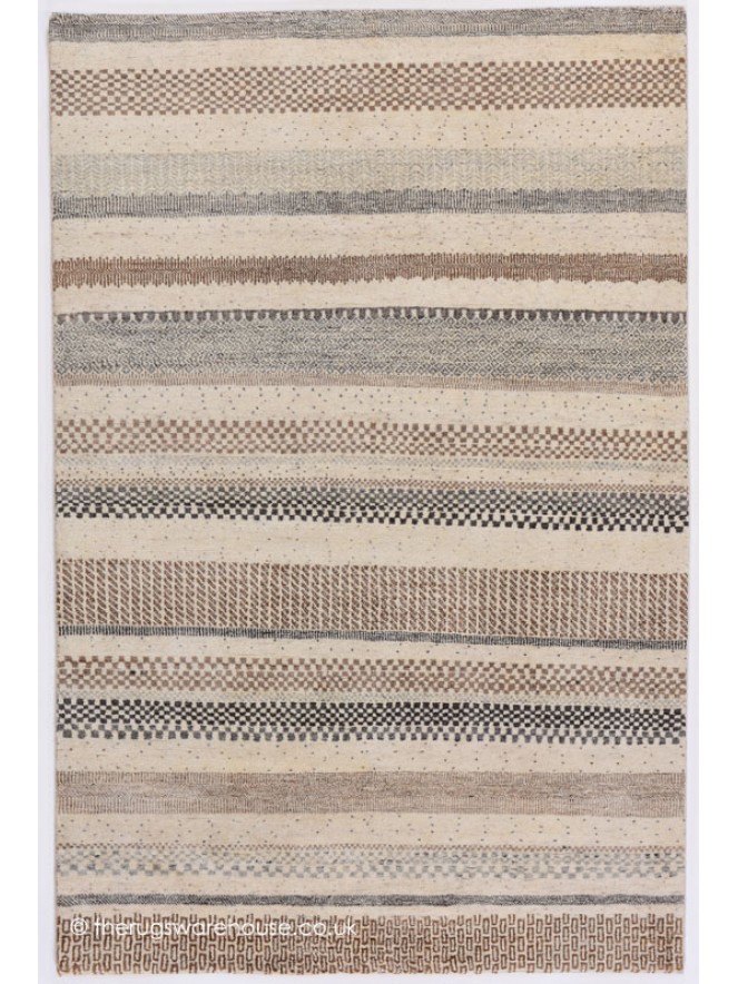 Ocean Stripes Cream Rug - 6