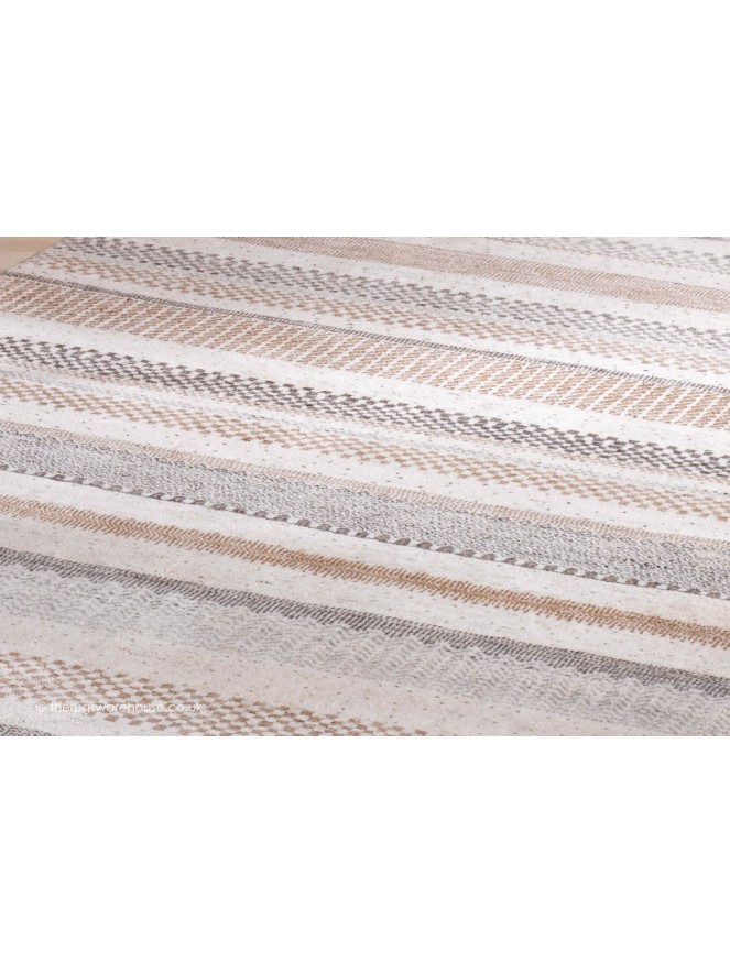 Ocean Stripes Cream Rug - 4