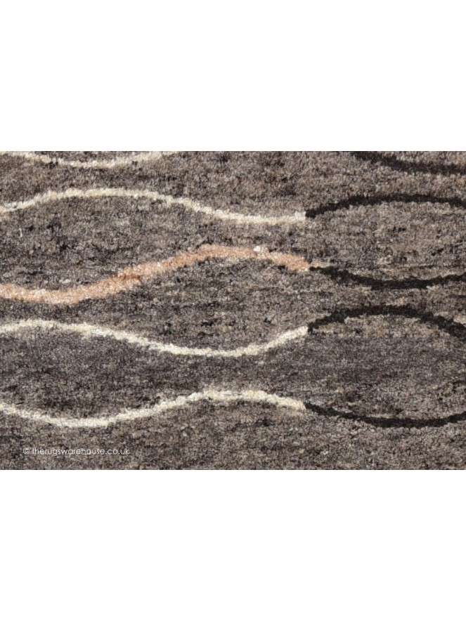 Ocean Waves Grey Rug - 3