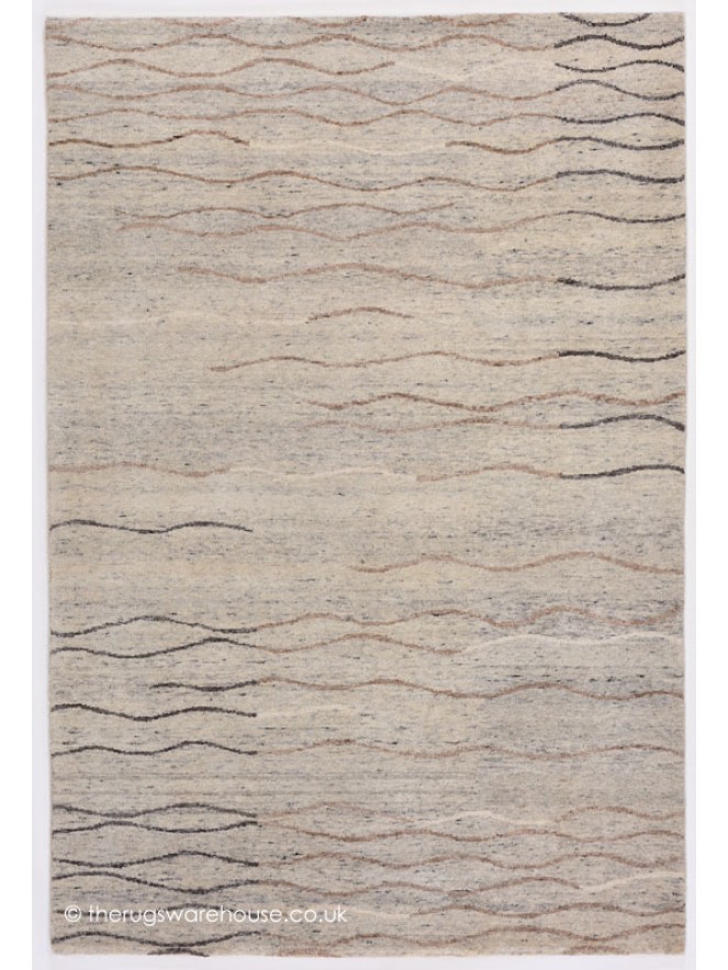 Ocean Waves Light Grey Rug - 5