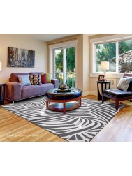 Jungle Zebra Grey Rug - Thumbnail - 2