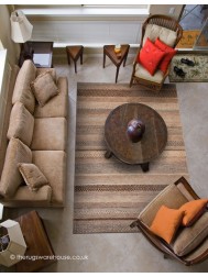 Ocean Stripes Brown Sand Rug - Thumbnail - 2