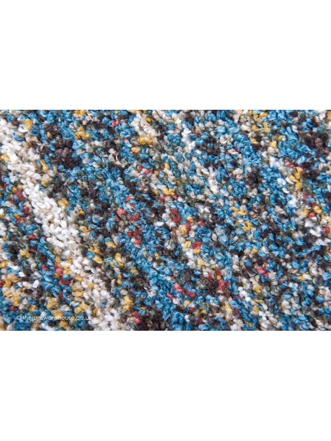 Dunya Blue Circle Rug - 6