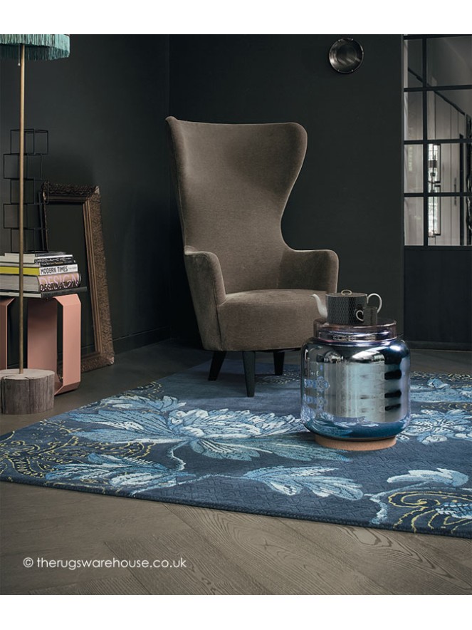 Fabled Floral Navy Rug - 2