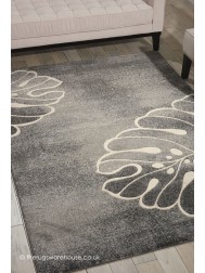 Maxell Leaves Grey Rug - Thumbnail - 2