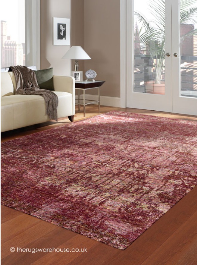 Silk Shadows Wine Rug - 2