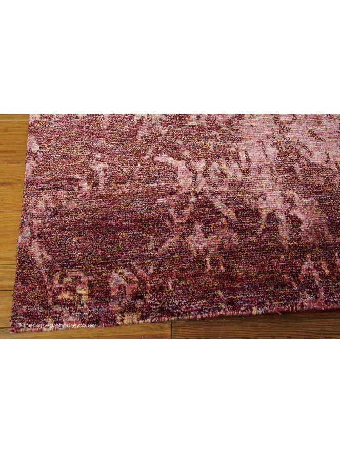 Silk Shadows Wine Rug - 4