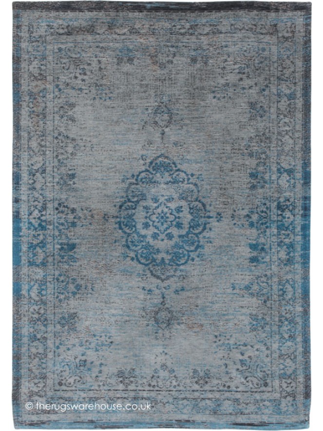 Grey Turquoise Rug - 13