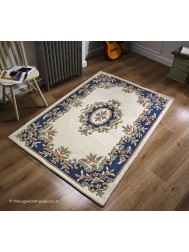 Royal Ivory Blue Rug - Thumbnail - 2