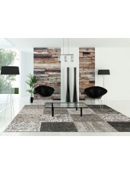 Vintage Black White Rug - Thumbnail - 2